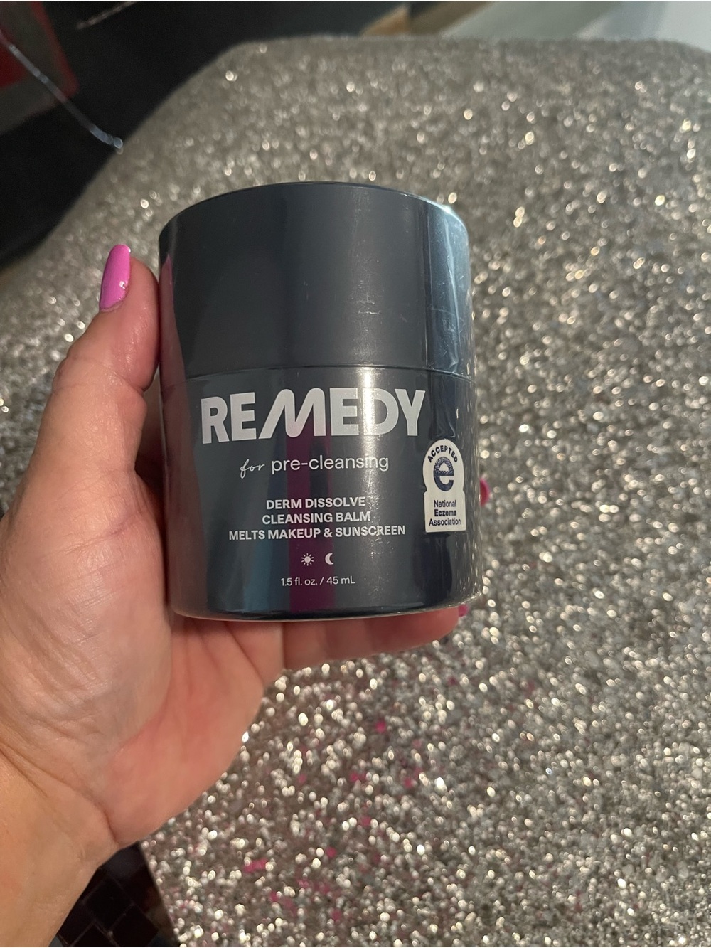Remedy Derm Dissolve Cleansing Balm – Deep Gray Jar, 1.5 fl oz